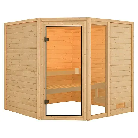 Karibu Massivholzsauna Tabea