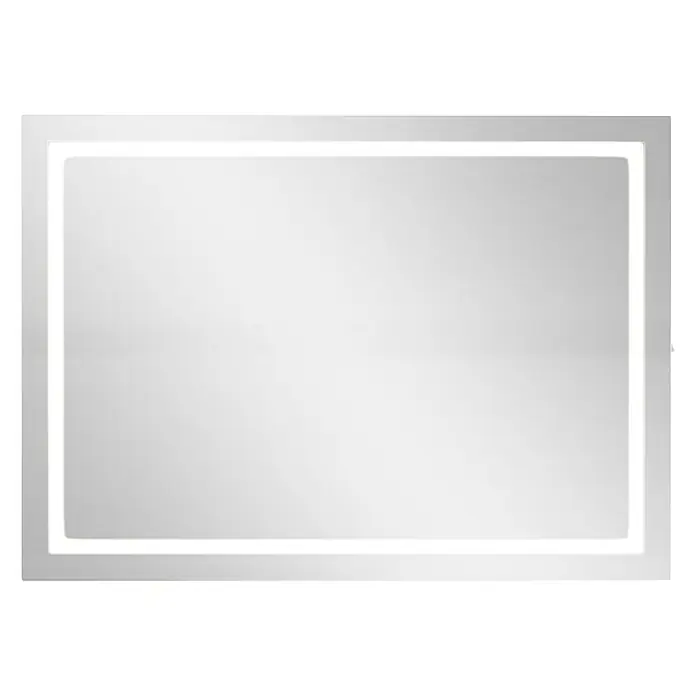 Camargue Espacio LED-Lichtspiegel Vista - 120 x 90 cm - Ein rechteckiger LED-beleuchteter Spiegel mit einem modernen und minimalistischen Design. Perfekt für Badezimmer oder Ankleidezimmer.