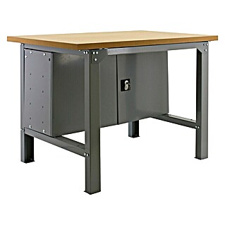 Simonrack Simonwork Banco de trabajo BT6 Cabinet (L x An: 75 x 150 cm, Altura de trabajo: 86,5 cm, Carga soportada: 600 kg, Gris)