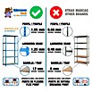 Simonrack Maderclick Estantería para cargas pesadas Superplus 5/500 (L x An x Al: 50 x 110 x 200 cm, Capacidad de carga: 150 kg/balda, Número de baldas: 5 ud., Azul)
