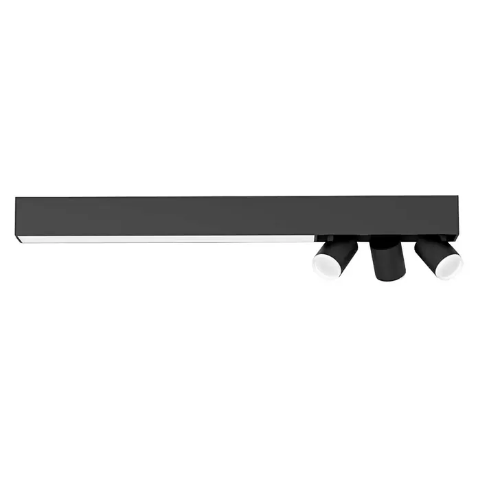 Philips Hue LED-Deckenstrahler Centris36 W, L x B x H: 78,2 x 8,5 x 12,8 cm, Schwarz, Mehrfarbig - Eine moderne, schwarze Deckenleuchte mit drei Strahlern, die eine stilvolle Beleuchtungslösung für jeden Raum bietet.