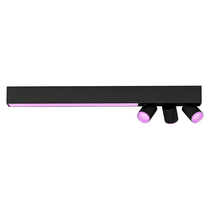 Philips Hue LED-Deckenstrahler Centris36 W, L x B x H: 78,2 x 8,5 x 12,8 cm, Schwarz, Mehrfarbig