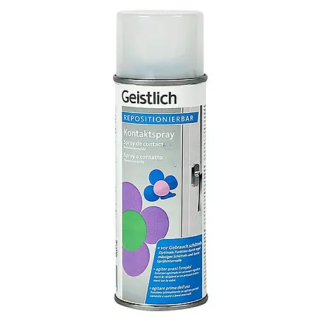 UHU Colla Spray Permanente 500 Ml – Trasparente, Per Carta, Cartone, Tessuti, Plastica, Polistirolo E Pelle