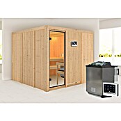 Karibu Elementsauna Arvika (Mit 9 kW Bio-Ofen mit externer Steuerung, L x B x H: 231 x 231 x 198 cm) | BAUHAUS