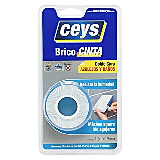 Ceys Cinta adhesiva protectora Bricocinta azulejos y baños (1,5 m x 19 mm)
