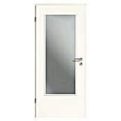 GetaDoor Laminit Zimmertür GL 222 LA (860 x 1.985 mm, DIN Anschlag: Links, Arctic Weiß, Mittellage: Röhrenspan, Klarglas) | BAUHAUS