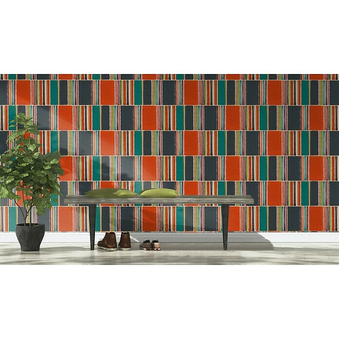 Rasch Florentine III Vliestapete Patchwork (Bunt, Grafisch, 10,05 x 0,53 m) | BAUHAUS