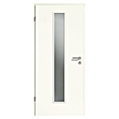 GetaDoor Laminit Zimmertür GL 222 LA-1 (860 x 2.110 mm, DIN Anschlag: Links, Arctic Weiß, Mittellage: Röhrenspan, Klarglas) | BAUHAUS