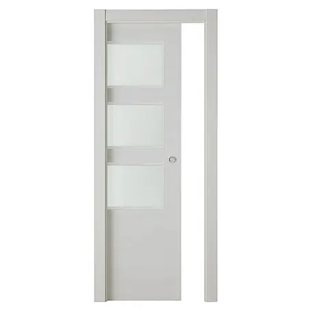 Puerta corredera de madera acristalada Nebraska