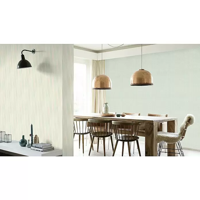 Rasch Tapetenwechsel 2 Vliestapete - Creme, Wellen, 10,05 x 0,53 m - Stimmungsaufnahme