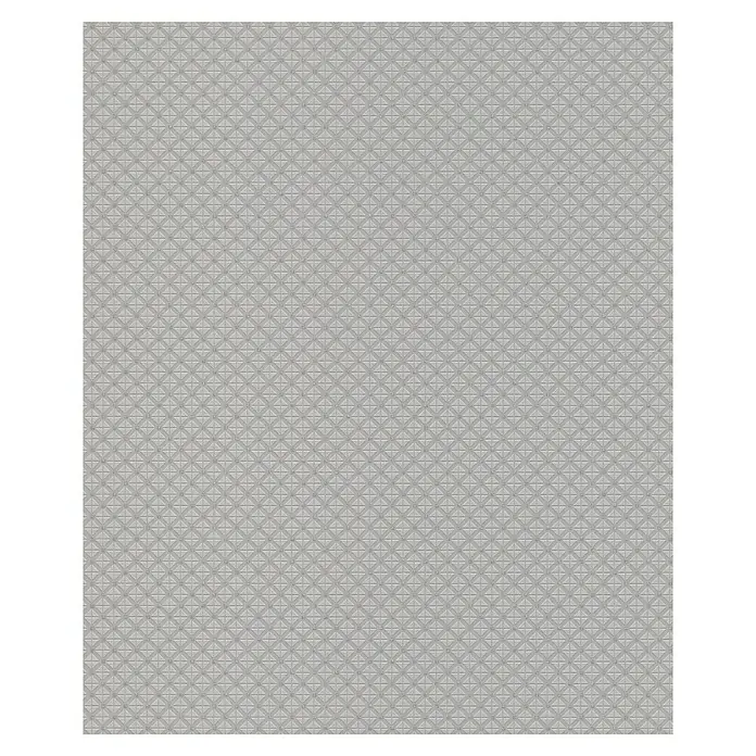 Rasch Tapetenwechsel 2 Vliestapete - Grau, Grafisch, 10,05 x 0,53 m - Graues Muster mit sich kreuzenden Linien und kleinen Punkten, das eine elegante und subtile Textur für Hintergründe oder Designs bietet.