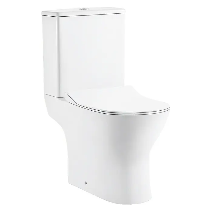 Camargue Tokio Pack de WC - Salida dual - Un inodoro de pie blanco, que ofrece un diseño de baño moderno y limpio, ideal para cualquier ambiente de baño.
