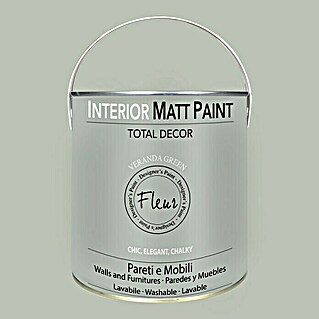 Fleur Pintura para efectos decorativos Interior Matt Paint (Veranda Green, 2,5 l)