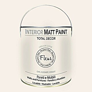 Fleur Pintura para efectos decorativos Interior Matt Paint (Cream Love, 2,5 l)