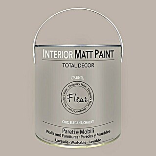 Fleur Pintura para efectos decorativos Interior Matt Paint (Greige, 2,5 l)