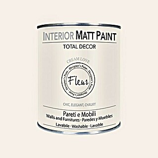 Fleur Pintura para efectos decorativos Interior Matt Paint (Cream Love, 750 ml)
