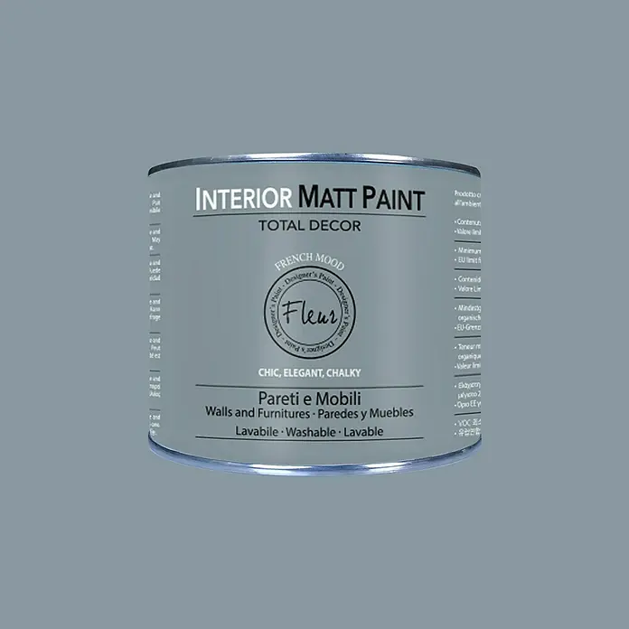 Fleur Pintura para efectos decorativos Interior Matt Paint - French Mood, 375 ml - Bote de pintura mate de interior Fleur, Total Decor, pintura para paredes y muebles, elegante y caliza.