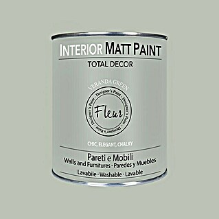 Fleur Pintura para efectos decorativos Interior Matt Paint (Veranda Green, 750 ml)