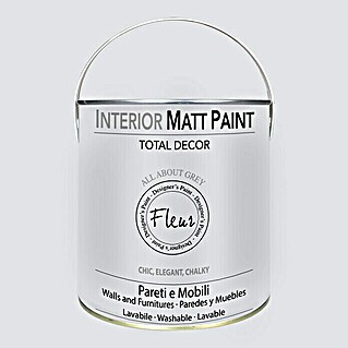 Fleur Pintura para efectos decorativos Interior Matt Paint (All About Grey, 2,5 l)