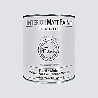 Fleur Pintura para efectos decorativos Interior Matt Paint (All About Grey, 750 ml)