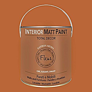 Fleur Pintura para efectos decorativos Interior Matt Paint (Saffron Aroma, 2,5 l)
