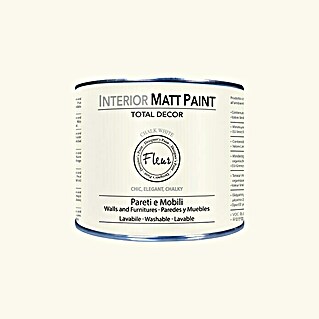 Fleur Pintura para efectos decorativos Interior Matt Paint (Chalk White, 375 ml)