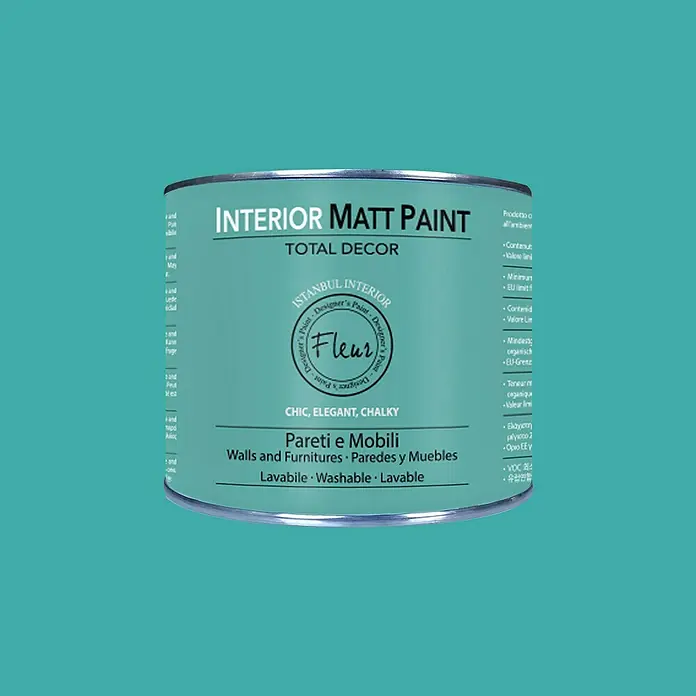 Fleur Pintura para efectos decorativos Interior Matt Paint - Istanbul, 375 ml - Un bote de pintura mate para interiores "Fleur", ideal para paredes y muebles, con una superficie lavable y una textura elegante y calcárea.