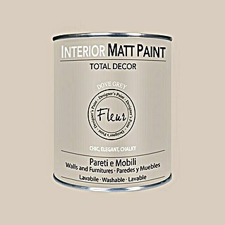 Fleur Pintura para efectos decorativos Interior Matt Paint (Dove Grey, 750 ml)