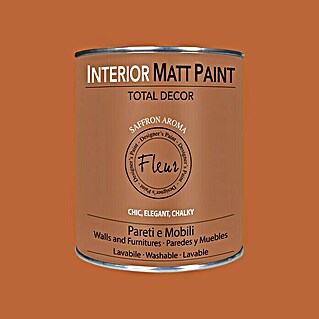 Fleur Pintura para efectos decorativos Interior Matt Paint (Saffron Aroma, 750 ml)