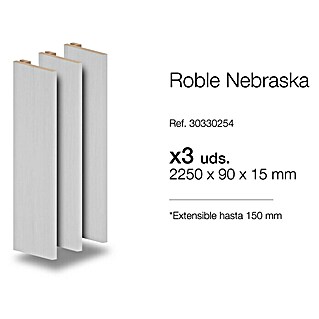 Tapeta extensible Nebraska (90 x 2.250 mm, Gris claro, 3 ud.)