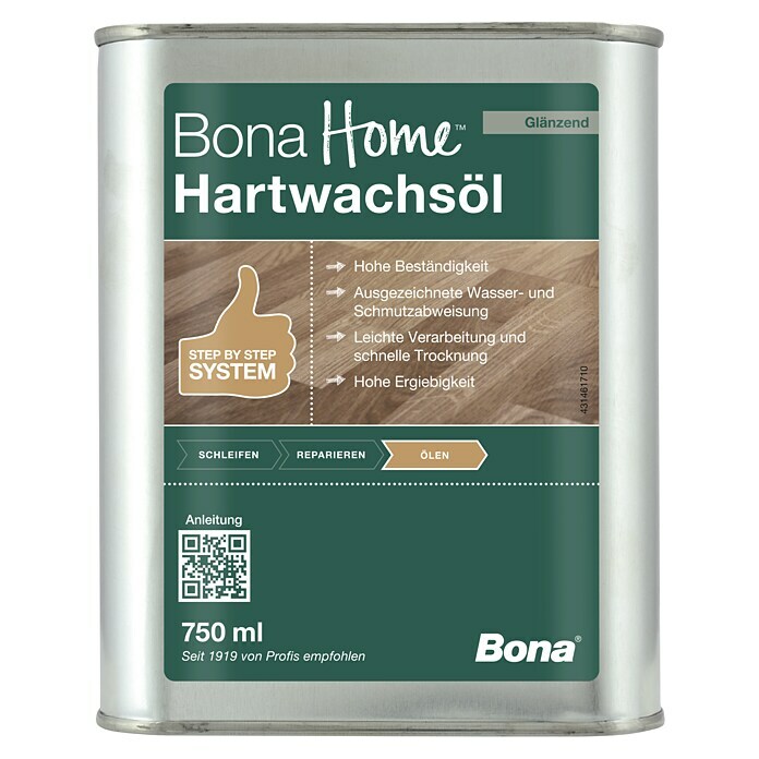Bona Home Hartwachsöl (Farblos, 750 ml, Glänzend)