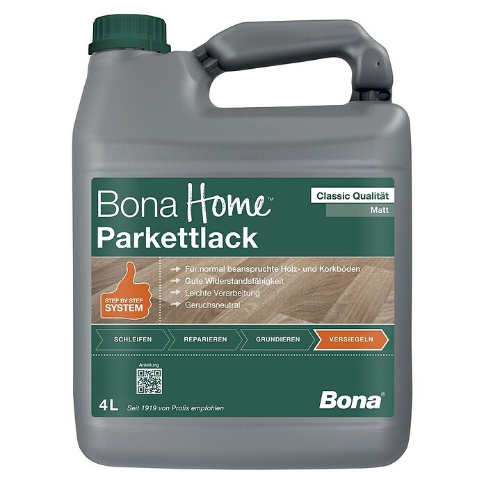 Bona Home Parkettlack Classic (Farblos, 4 l, Matt)