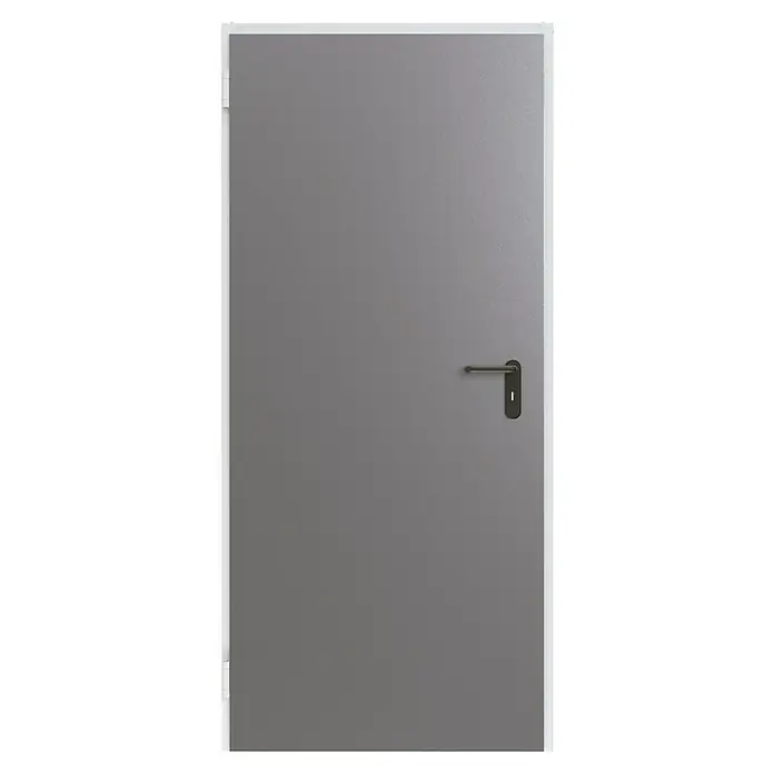 Padilla ZK-Element Classic Plus - 87,5 x 200 cm, DIN Anschlag: Links, Verzinkt - Graue Zimmertür mit modernem Griff und schlichtem Design, perfekt für jeden Raum im Haus. Die Tür bietet Funktionalität und zeitlose Eleganz.