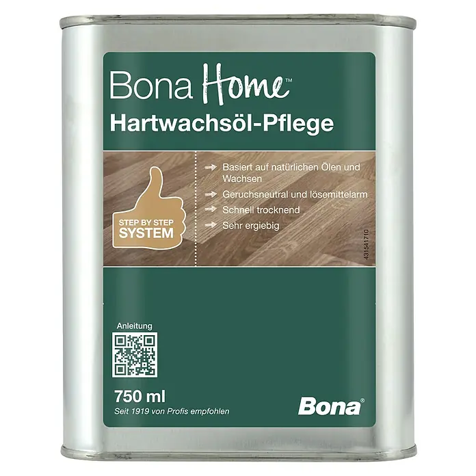Bona Home Hartwachsöl - 750 ml - Dose Bona Home Hartwachsöl-Pflege für die Pflege und den Schutz von Holzböden, sorgt für eine langanhaltende und widerstandsfähige Oberfläche.