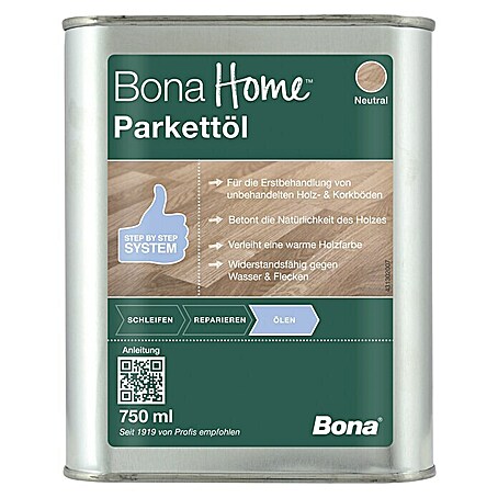 Bona Home Parkett-Öl  (Neutral, 750 ml)