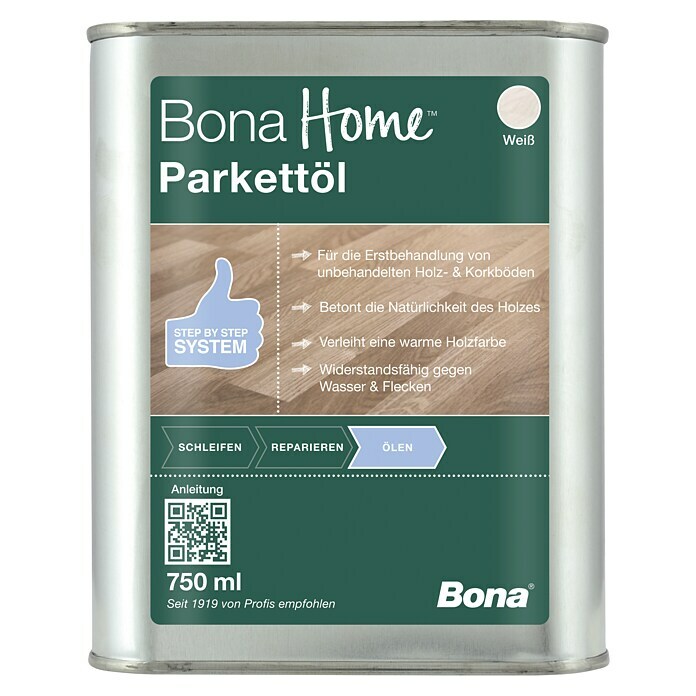 Bona Home Parkett-Pflegeöl (Weiß, 750 ml)