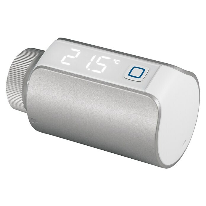 Homematic IP Heizkörper-Thermostat Evo HmIP-eTRV-E-S (Ventilanschluss: M30 x 1,5 mm, Batteriebetrieben, 94 x 53 x 55 mm, Silber) | BAUHAUS