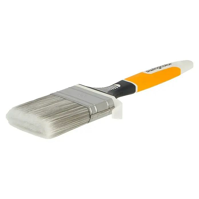 swingcolor Lackierpinsel 2K - Breite Borsten: 60 mm, Mischborsten, Kunststoff - Pinsel der Marke Swingcolor mit gelb-schwarzem Griff. Ideal zum Auftragen von Farbe auf verschiedenen Oberflächen und für präzise Anstriche.