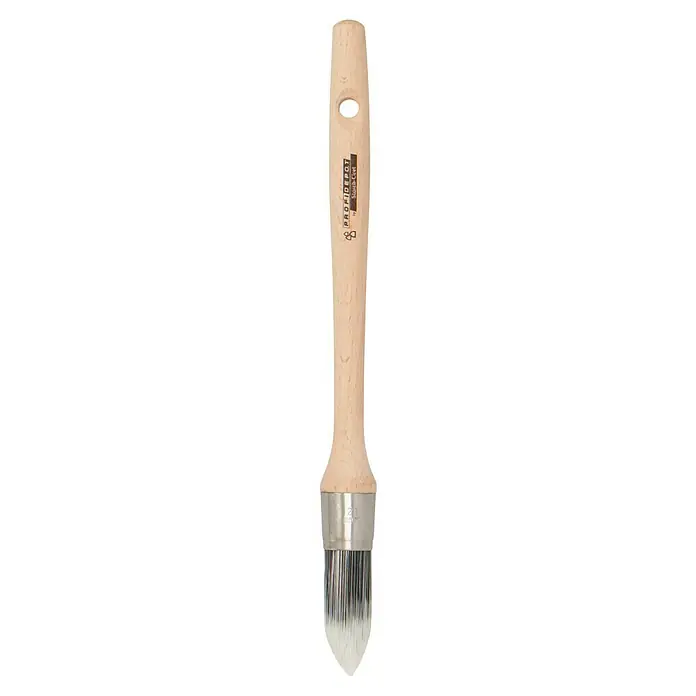 Profi Depot by Storch-Ciret Ringpinsel - Größe Pinsel: 4, Mischborsten, Holz, Schwarz/Weiß - Pinsel mit Holzgriff und silberner Zwinge, ideal für präzises Auftragen von Farbe und Lack. Ein unverzichtbares Werkzeug für Malerarbeiten.