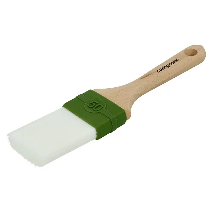 swingcolor Abbeiz-Flachpinsel - Breite Borsten: 50 mm, Nylonfasern, Naturholz - Pinsel von Swingcolor. Ideal für präzises Malen. Der Pinsel ist aus Holz und mit einer grünen Manschette mit der Nummer 50 versehen.