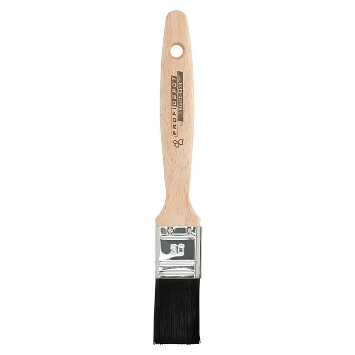 Profi Depot by Storch-Ciret Flachpinsel - Breite Borsten: 30 mm, Mischborsten, Holz, Schwarz - Pinsel mit Holzgriff und dunklen Borsten. Ideal zum Auftragen von Farben und Lacken auf verschiedenen Oberflächen.