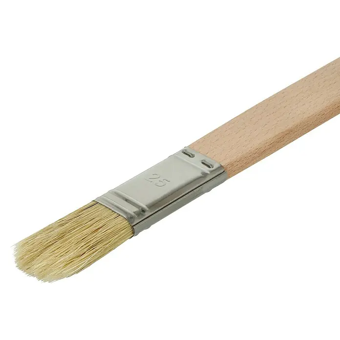 Profi Depot by Storch-Ciret Plattpinsel - Breite Borsten: 25 mm, Mischborsten, Holz - Pinsel mit Holzgriff und Metallfassung, ideal für präzise Malerarbeiten, dank seiner feinen Borsten für glatte Oberflächen und saubere Kanten.