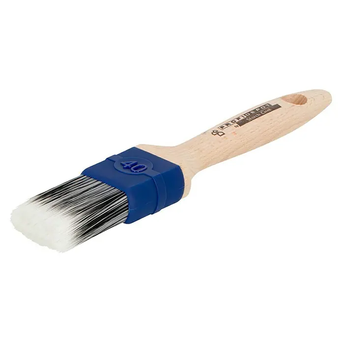 Profi Depot by Storch-Ciret Lackierpinsel - Breite Borsten: 40 mm, Mischborsten, Holz, Stärke Borsten: 12 mm - Pinsel der Marke Profi Depot by Storch-Ciret. Der Pinsel hat einen Holzgriff und blaue Borstenhalterung mit der Zahl 40.