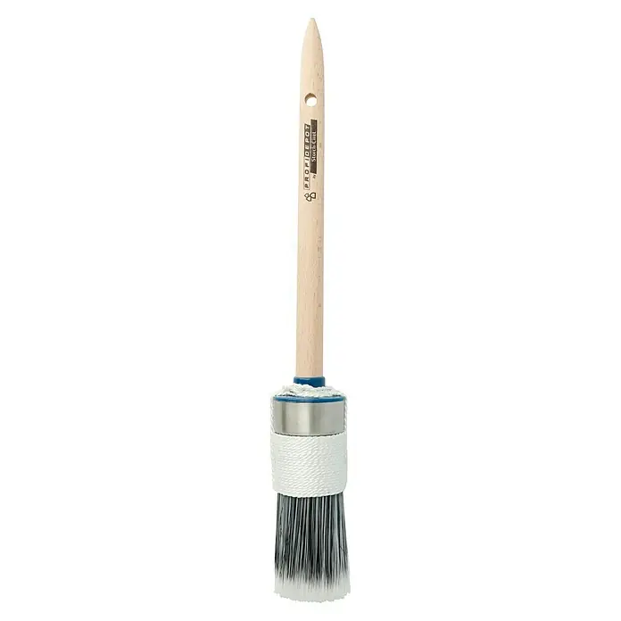 Profi Depot by Storch-Ciret Ringpinsel Lack - Größe Pinsel: 8, Mischborsten, Holz - Pinsel für Farbe oder Wachs. Der Pinsel hat einen Holzgriff und Borsten, die aus einer Mischung aus Natur- und Kunstfasern bestehen.