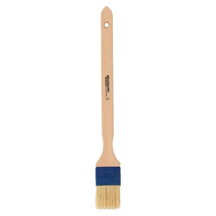 Profi Depot by Storch-Ciret Eckenstreicher - Breite Borsten: 50 mm, Mischborsten, Holz, 41 cm - Der Pinsel mit Holzgriff und blauer Halterung ist ideal für präzise Malerarbeiten. Die Borsten sind hell und dicht angeordnet für ein optimales Farbergebnis.