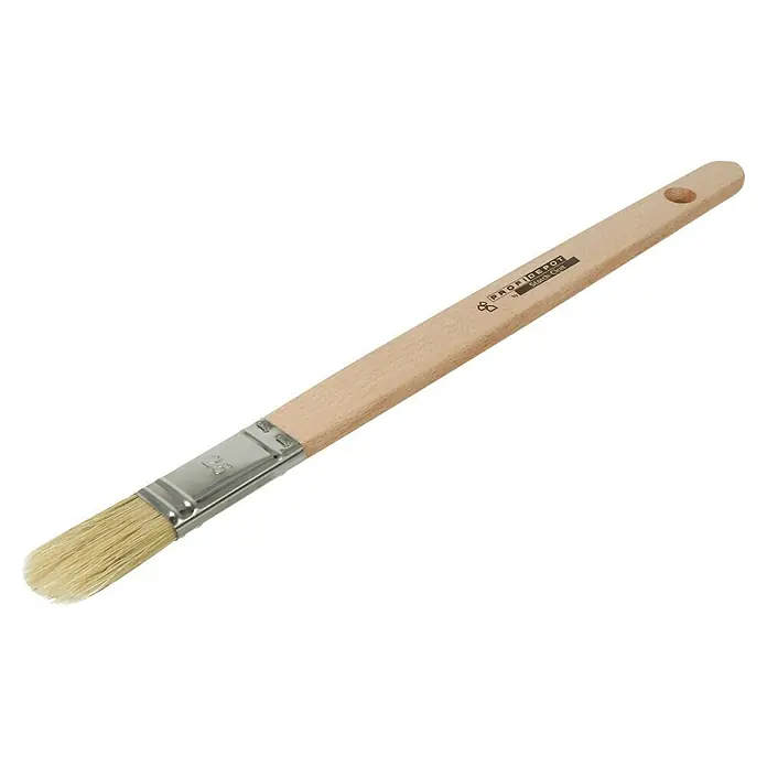 Profi Depot by Storch-Ciret Plattpinsel - Breite Borsten: 25 mm, Mischborsten, Holz - Pinsel mit Holzgriff und hellem Borstenkopf, ideal für präzise Anstriche und Detailarbeiten.