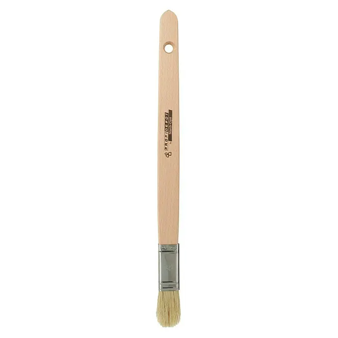 Profi Depot by Storch-Ciret Plattpinsel - Breite Borsten: 25 mm, Mischborsten, Holz - Pinsel mit hellem Holzgriff und silberner Zwinge mit hellen Borsten zum Auftragen von Farbe.