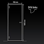 Diamond Doors Glasdrehtür 615 (709 x 1.972 mm, DIN Anschlag: Links, Einscheibensicherheitsglas (ESG)) | BAUHAUS