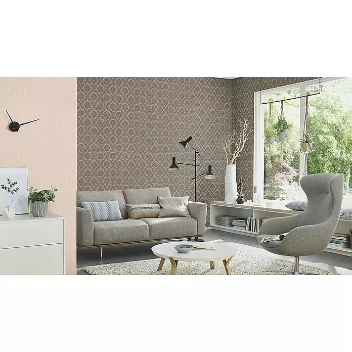 Rasch Trianon XIII Vliestapete BarockTaupe, Ornament, 10,05 x 0,53 m