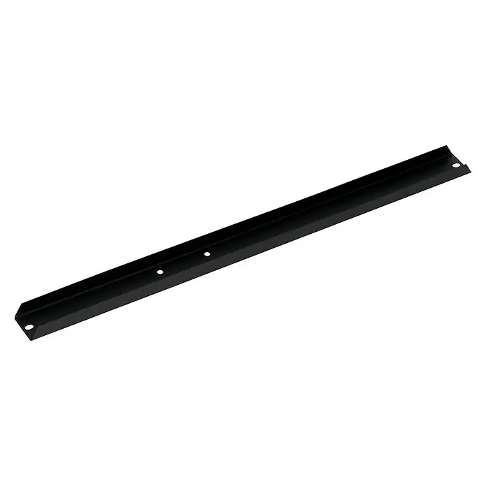 Ersatzbein - Passend für: Grillstar Grillwagen Texas - Schwarzes L-förmiges Profil aus Metall mit Befestigungslöchern für eine stabile Installation. Ideal für verschiedene Anwendungen.